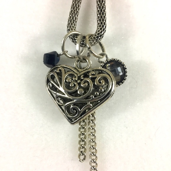 Necklace, Color: silver with grey stones/accents - Picture 3 of 7